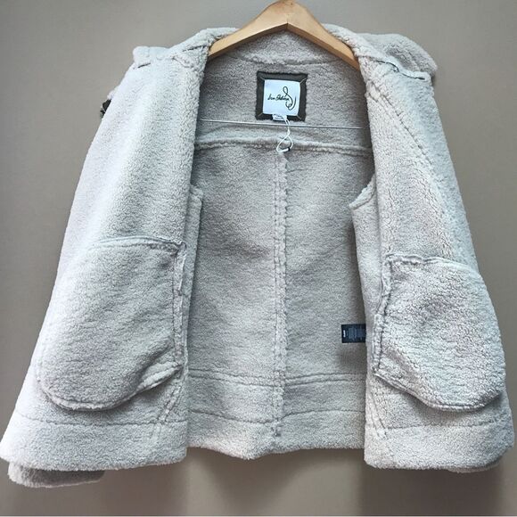 Sam Edelman Faux Leather & Faux Shearling Moto Jacket (S) - Picture 4 of 11